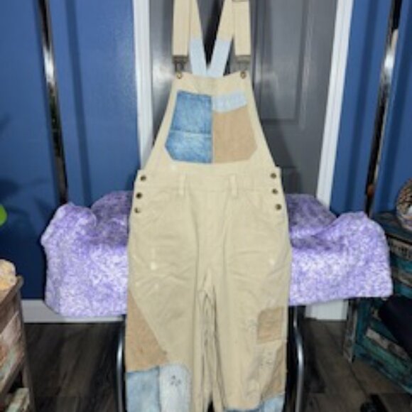 NWOT Free People Bittersweet Embroidered Overalls - Picture 4 of 5